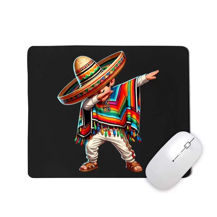 Dabbing Mexican Poncho Cinco De Mayo Mexican Boy Dabbing Poncho Mousepad