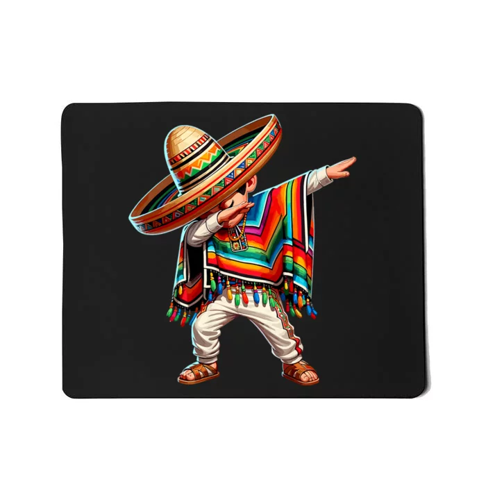 Dabbing Mexican Poncho Cinco De Mayo Mexican Boy Dabbing Poncho Mousepad