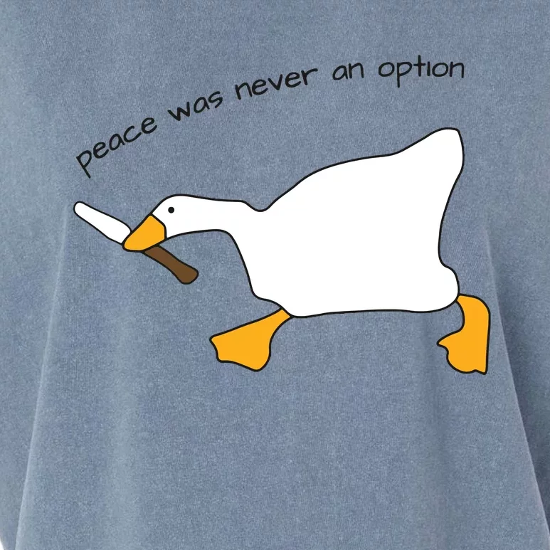 Duck Murder Peace Was Never An Option Garment-Dyed Women's Muscle Tee