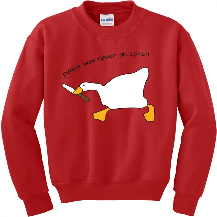 Duck Murder Peace Was Never An Option Kids Sweatshirt