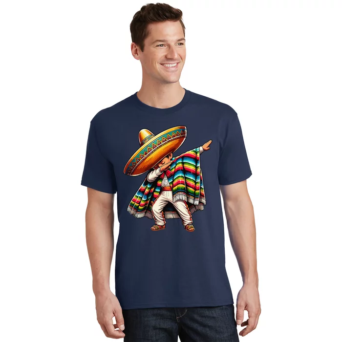 Dabbing Mexican Poncho Cinco De Mayo T-Shirt