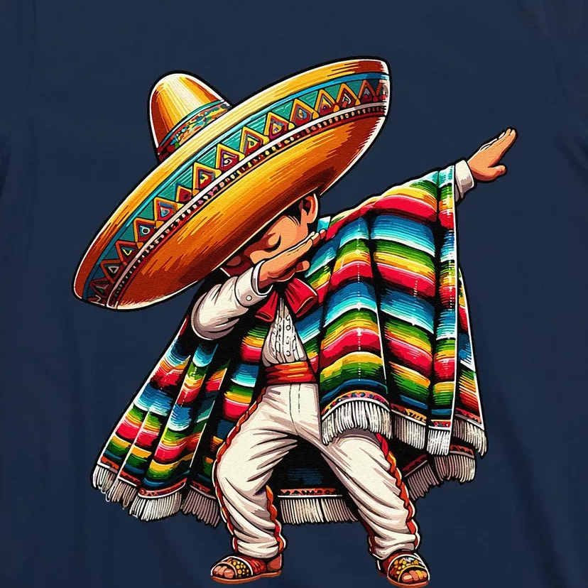 Dabbing Mexican Poncho Cinco De Mayo T-Shirt