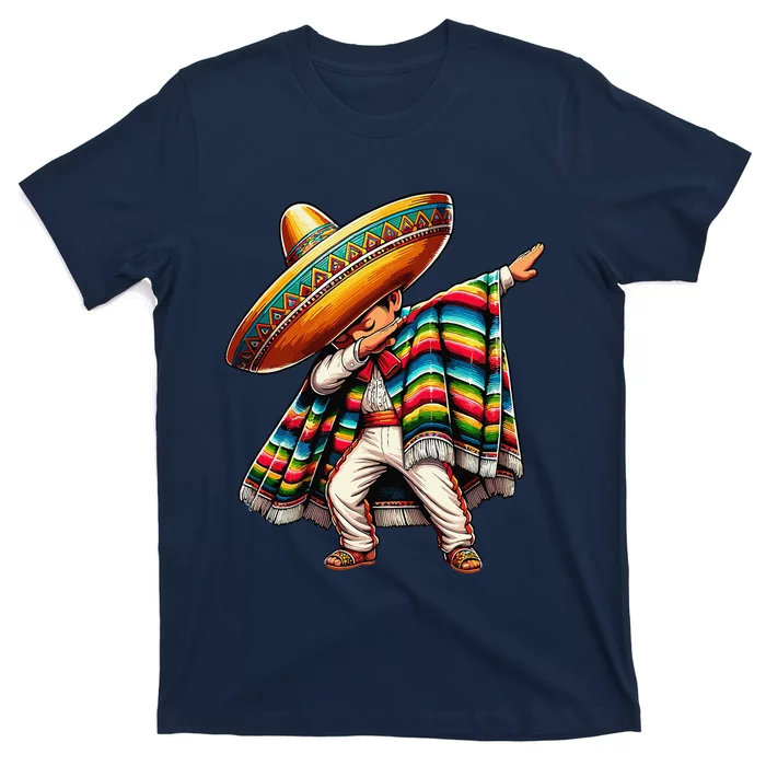 Dabbing Mexican Poncho Cinco De Mayo T-Shirt