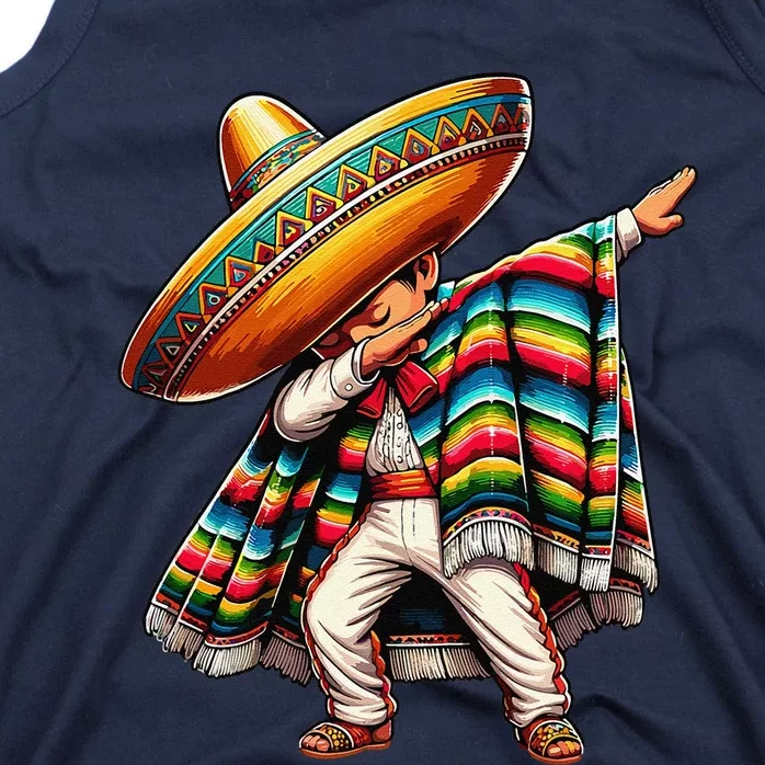 Dabbing Mexican Poncho Cinco De Mayo Tank Top