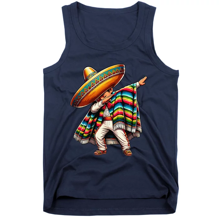 Dabbing Mexican Poncho Cinco De Mayo Tank Top