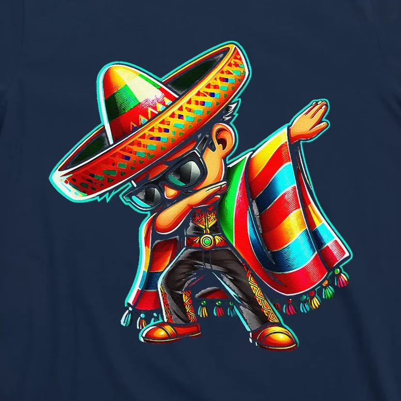 Dabbing Mexican Poncho Cinco De Mayo T-Shirt