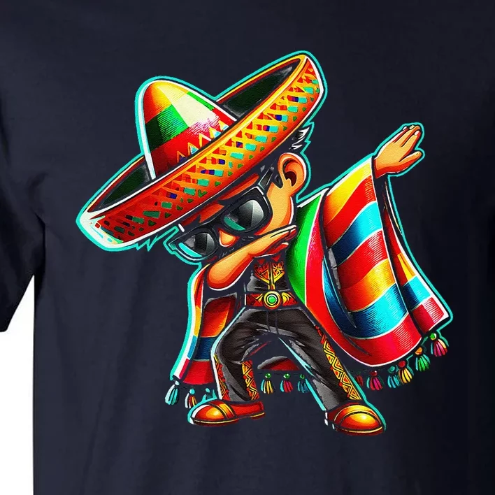 Dabbing Mexican Poncho Cinco De Mayo Tall T-Shirt