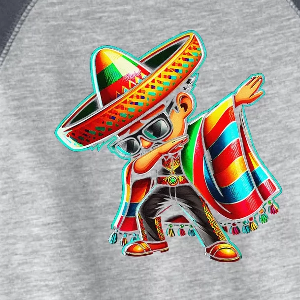 Dabbing Mexican Poncho Cinco De Mayo Toddler Fine Jersey T-Shirt