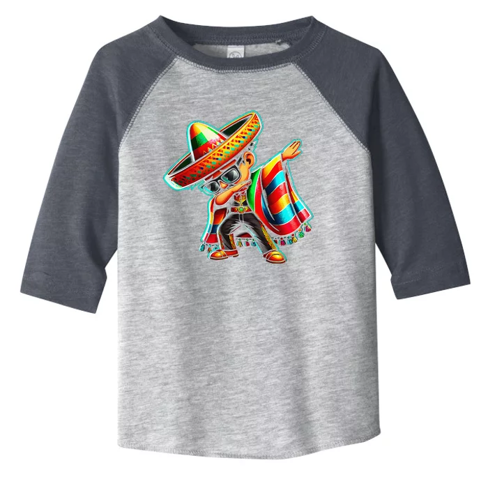 Dabbing Mexican Poncho Cinco De Mayo Toddler Fine Jersey T-Shirt