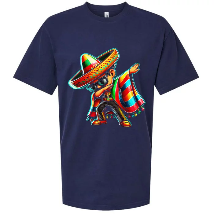 Dabbing Mexican Poncho Cinco De Mayo Sueded Cloud Jersey T-Shirt