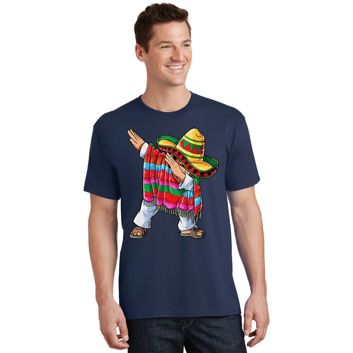 Dabbing Mexican Poncho Cinco De Mayo Sombrero Dab T-Shirt