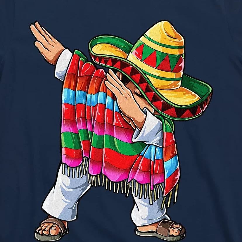 Dabbing Mexican Poncho Cinco De Mayo Sombrero Dab T-Shirt