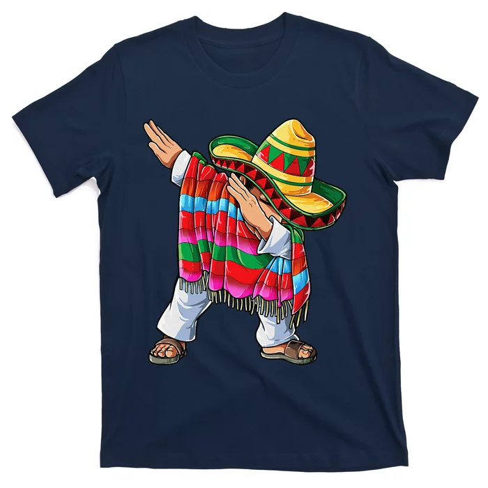 Dabbing Mexican Poncho Cinco De Mayo Sombrero Dab T-Shirt