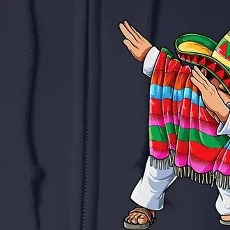 Dabbing Mexican Poncho Cinco De Mayo Sombrero Dab Full Zip Hoodie