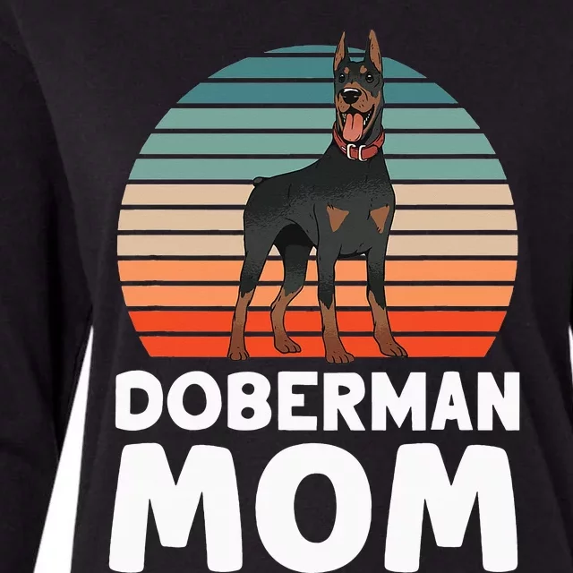 Doberman Mom Pinscher Dog Dobermans Cute Mother Womens Cotton Relaxed Long Sleeve T-Shirt