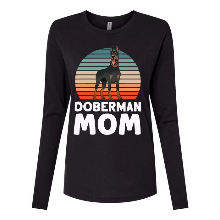 Doberman Mom Pinscher Dog Dobermans Cute Mother Womens Cotton Relaxed Long Sleeve T-Shirt