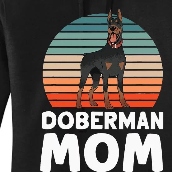 Doberman Mom Pinscher Dog Dobermans Cute Mother Women's Pullover Hoodie