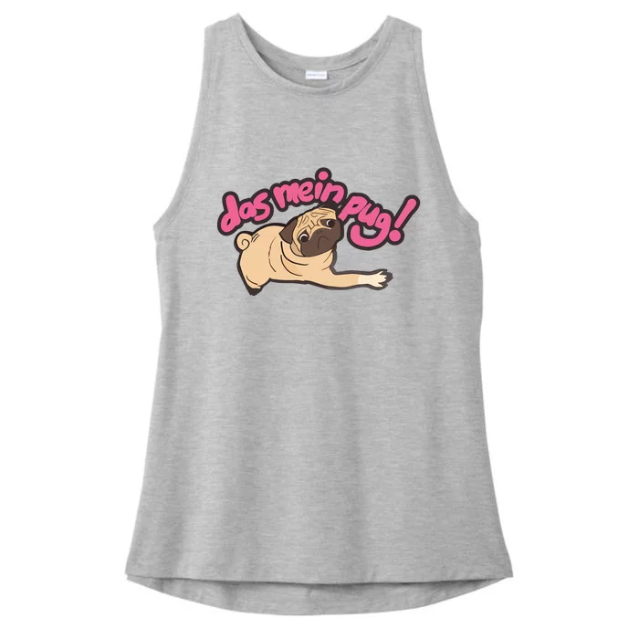 Das Mein Pug Dog Ladies Tri-Blend Wicking Tank