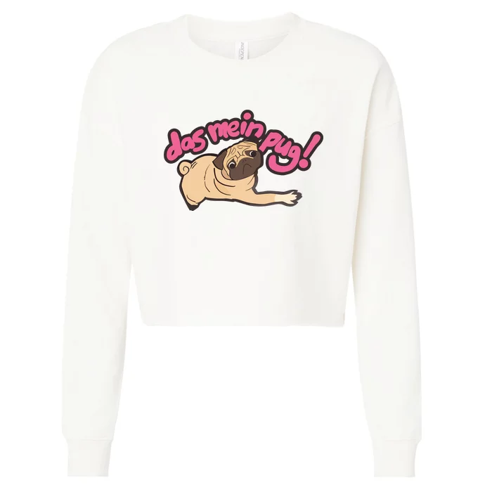 Das Mein Pug Dog Cropped Pullover Crew