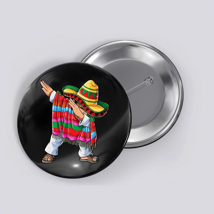 Dabbing Mexican Poncho Cinco De Mayo Short Sleeve Sombrero Dab Button