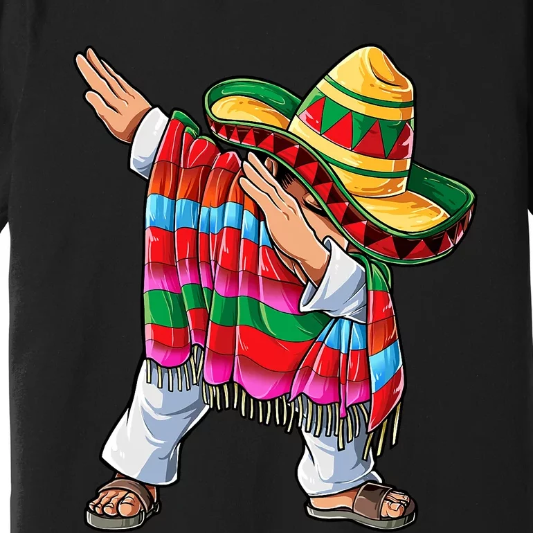 Dabbing Mexican Poncho Cinco De Mayo Short Sleeve Sombrero Dab Premium T-Shirt