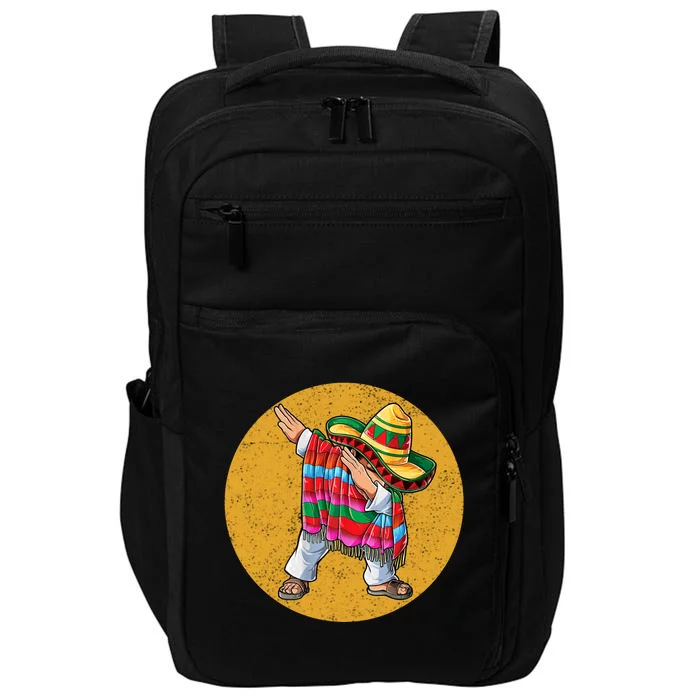 Dabbing Mexican Poncho Cinco De Mayo Retro Vintage Impact Tech Backpack