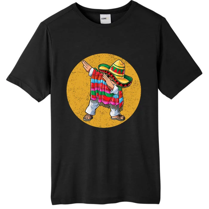 Dabbing Mexican Poncho Cinco De Mayo Retro Vintage ChromaSoft Performance T-Shirt