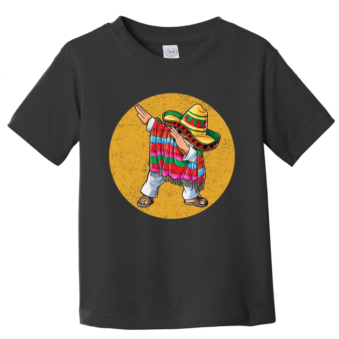 Dabbing Mexican Poncho Cinco De Mayo Retro Vintage Toddler T-Shirt