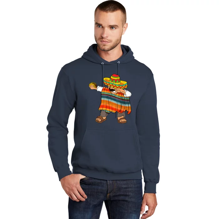 Dabbing Mexican Poncho Cinco De Mayo Men Sombrero Funny Dab Hoodie