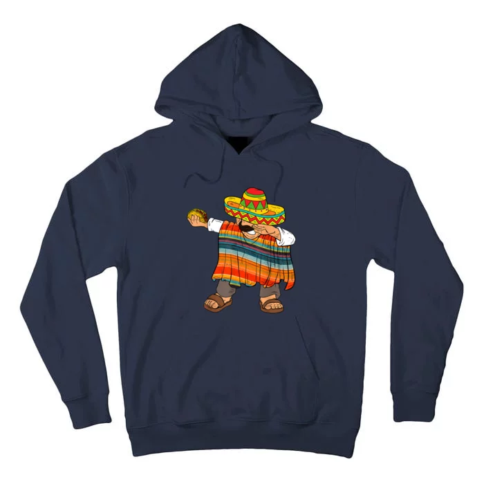 Dabbing Mexican Poncho Cinco De Mayo Men Sombrero Funny Dab Tall Hoodie