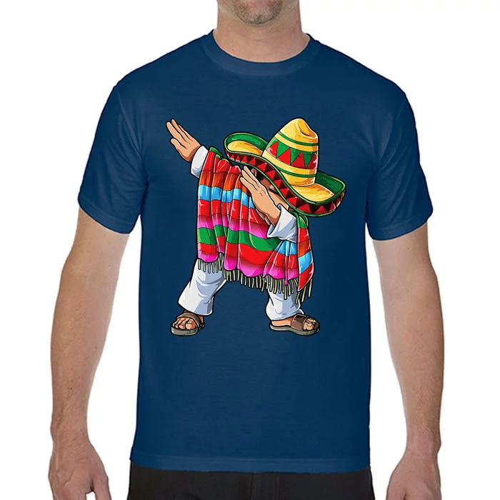 Dabbing Mexican Poncho Cinco De Mayo Sombrero Dab Comfort Colors T-Shirt