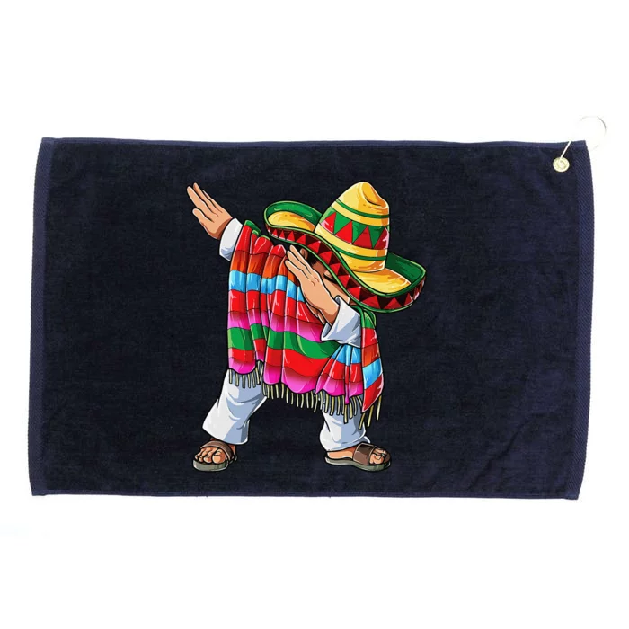 Dabbing Mexican Poncho Cinco De Mayo Sombrero Dab Grommeted Golf Towel