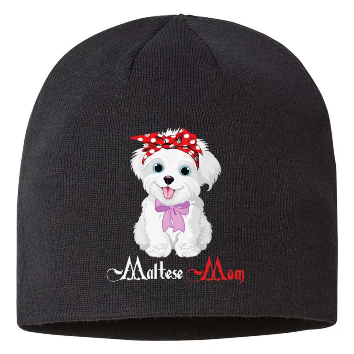 Dog Mama Puppy Mom Maltese 8 1/2in Sustainable Knit Beanie