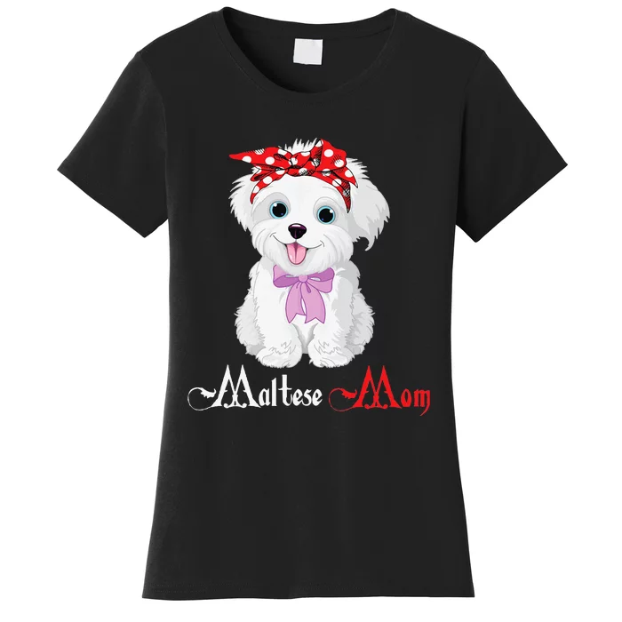 Dog Mama Puppy Mom Maltese Women's T-Shirt