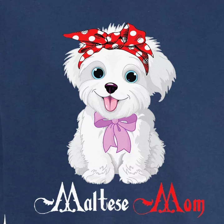 Dog Mama Puppy Mom Maltese Garment-Dyed Sweatshirt