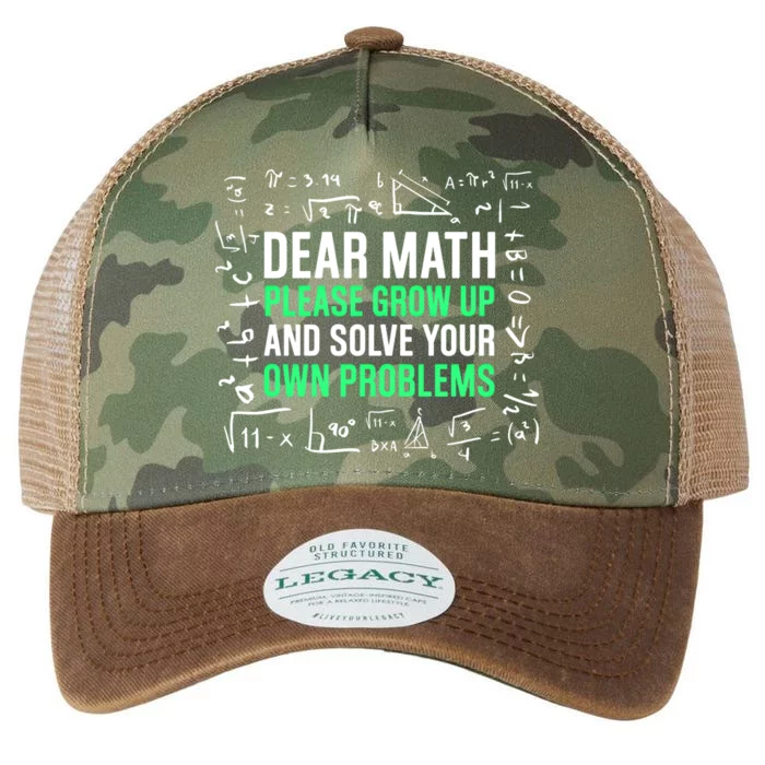 Dear Math Please Grow Up And Solve Your Own Problems Great Gift Legacy Tie Dye Trucker Hat