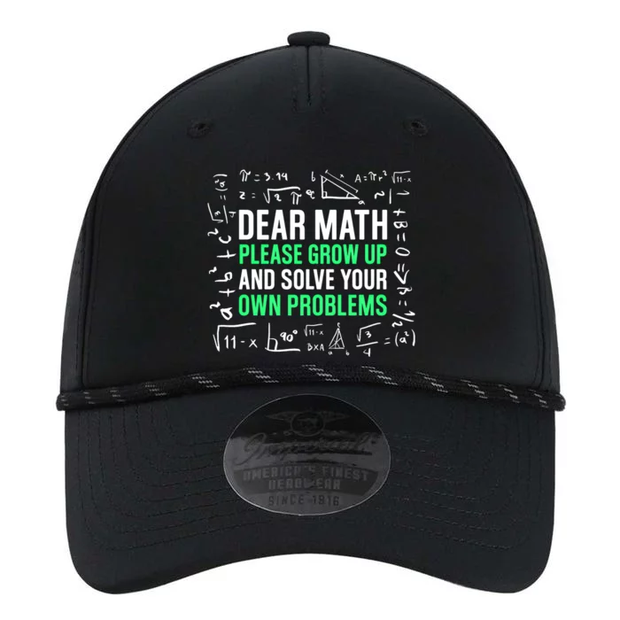 Dear Math Please Grow Up And Solve Your Own Problems Great Gift Performance The Dyno Cap