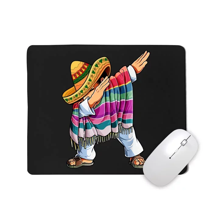 Dabbing Mexican Poncho 5 Cinco De Mayo Sombrero Dab Mousepad