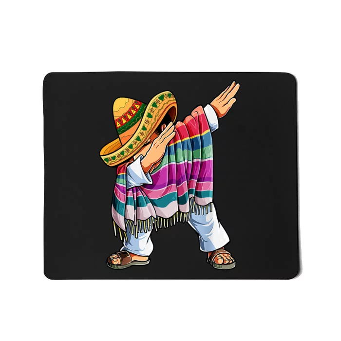 Dabbing Mexican Poncho 5 Cinco De Mayo Sombrero Dab Mousepad