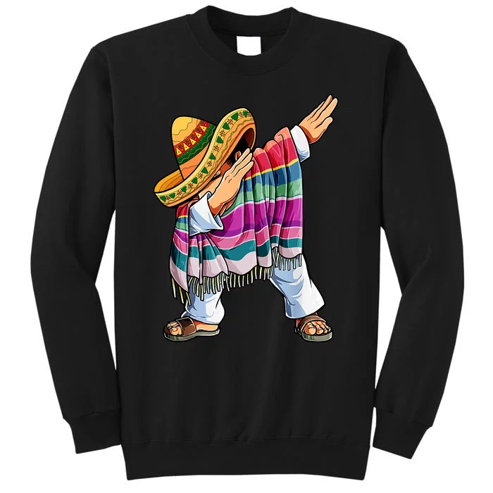 Dabbing Mexican Poncho 5 Cinco De Mayo Sombrero Dab Tall Sweatshirt