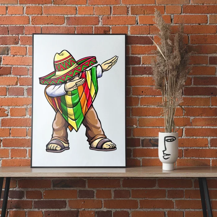 Dabbing Mexican Poncho Cinco de Mayo Poster