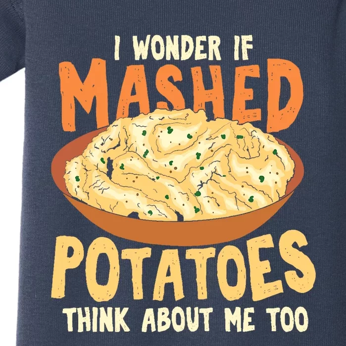 Do Mashed Potatoes Think About Me? Potato Baby Bodysuit