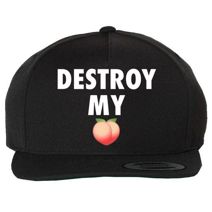 Destroy My Peach Wool Snapback Cap