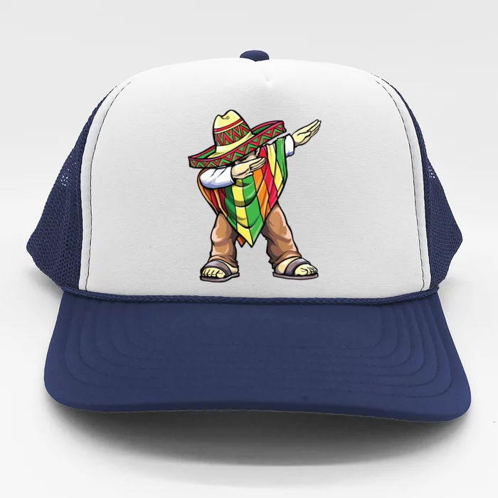 Dabbing Mexican Poncho Cinco De Mayo Trucker Hat