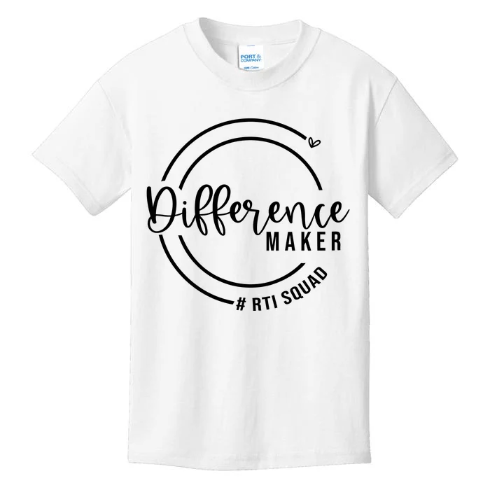 Difference Maker Rti Squad Kids T-Shirt