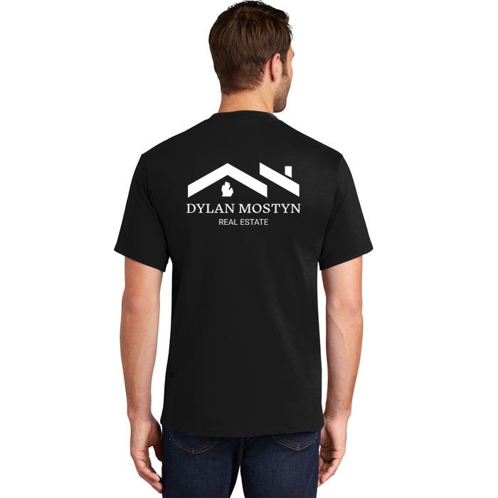 Dylan Mostyn Real Estate Black & White Logo Front & Back Tall T-Shirt