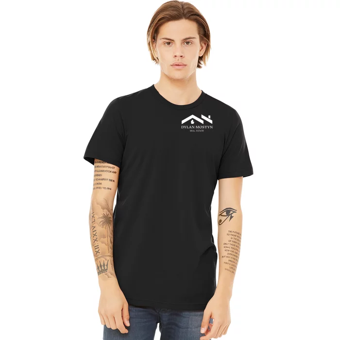 Dylan Mostyn Real Estate Black & White Logo Front & Back Premium T-Shirt