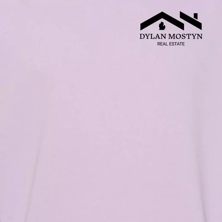 Dylan Mostyn Real Estate Black & White Logo Front & Back Garment-Dyed Sweatshirt