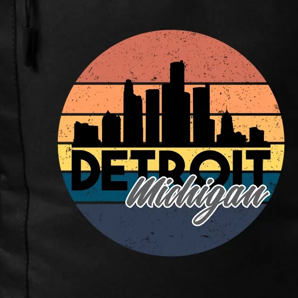 Detroit Michigan Retro Skyline Daily Commute Backpack