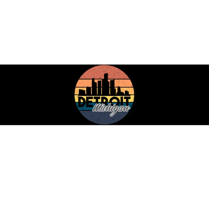 Detroit Michigan Retro Skyline Bumper Sticker